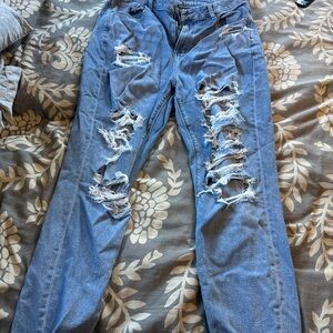 American eagle curvy mom ripped jeans size 16
